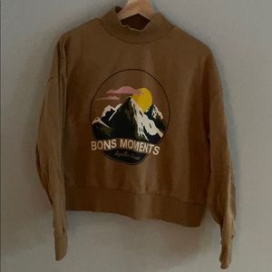 H&M cropped mock neck sweater